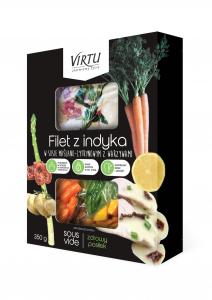 Turkey fillet in a buttermilk - lemon sauce with vegetables